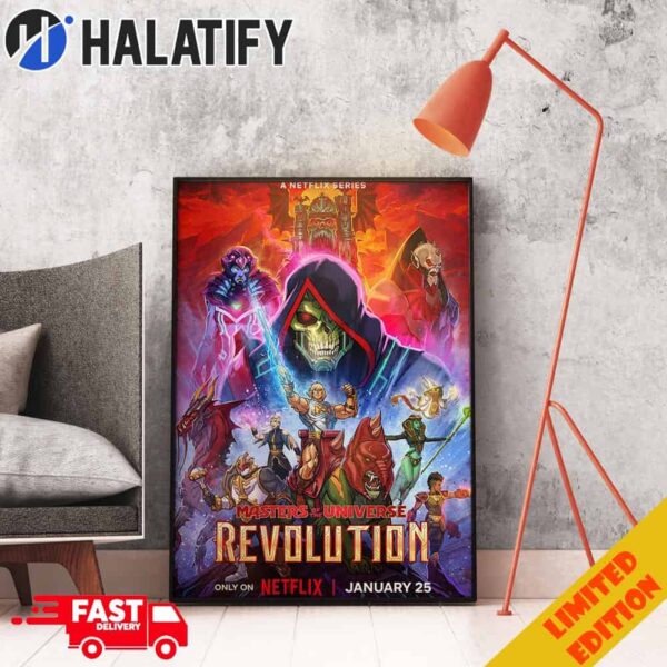 A Netflix Series Masters Of The Universe Revolution Only On Netflix January 25 2024 Poster Canvas Home Decorations