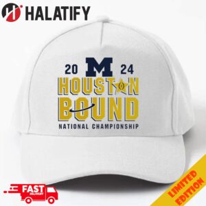Michigan Wolverines Houston Bound College Football Playoff 2024 National Championship Merchandise Hat-Cap
