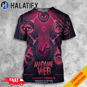 The Hollywood Handle New Poster For Madame Web In Theaters On February 14 2024 3D T-Shirt