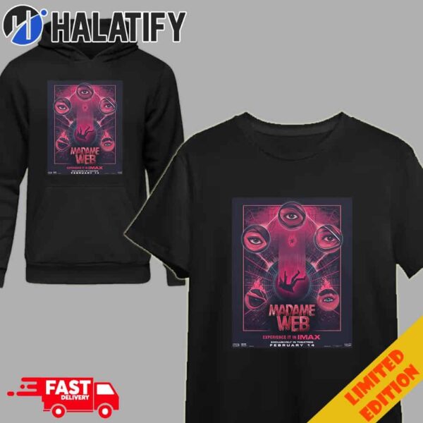 The Hollywood Handle New Poster For Madame Web In Theaters On February 14 2024 Merchandise T-Shirt